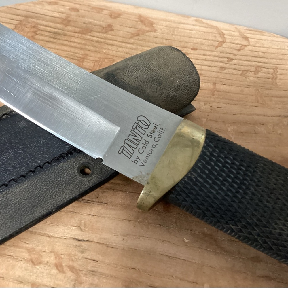 🟡 Vintage - Made in Japan - Tanto Knife by Cold Steel Ventura Calif. w/ Sheath - Picture 5 of 15